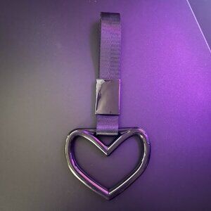 Heart Shape Tsurikawa JDM Bus Handle, Drift Charm, Interior Car Accessory, Black